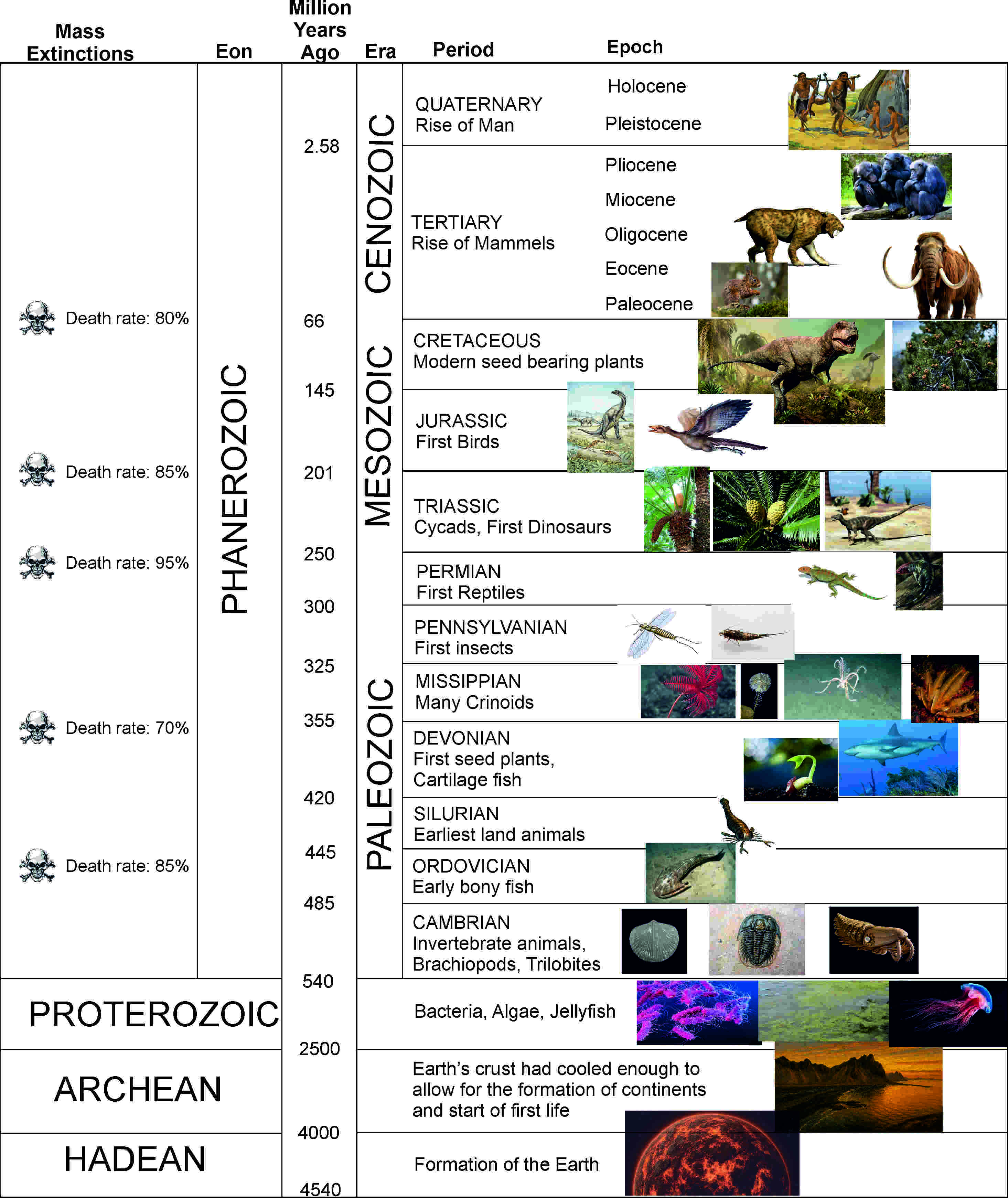 Geological Time Scale from Tectonic Tales