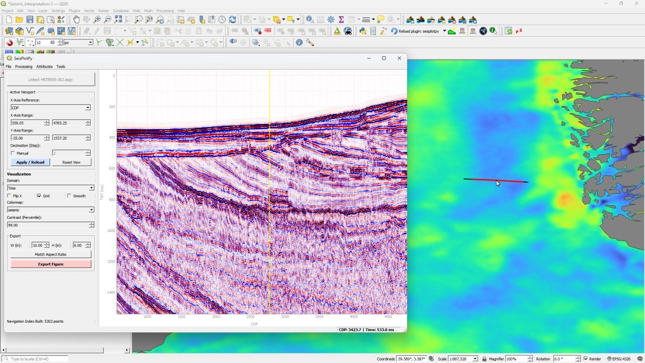 SeisPlotPy in QGIS